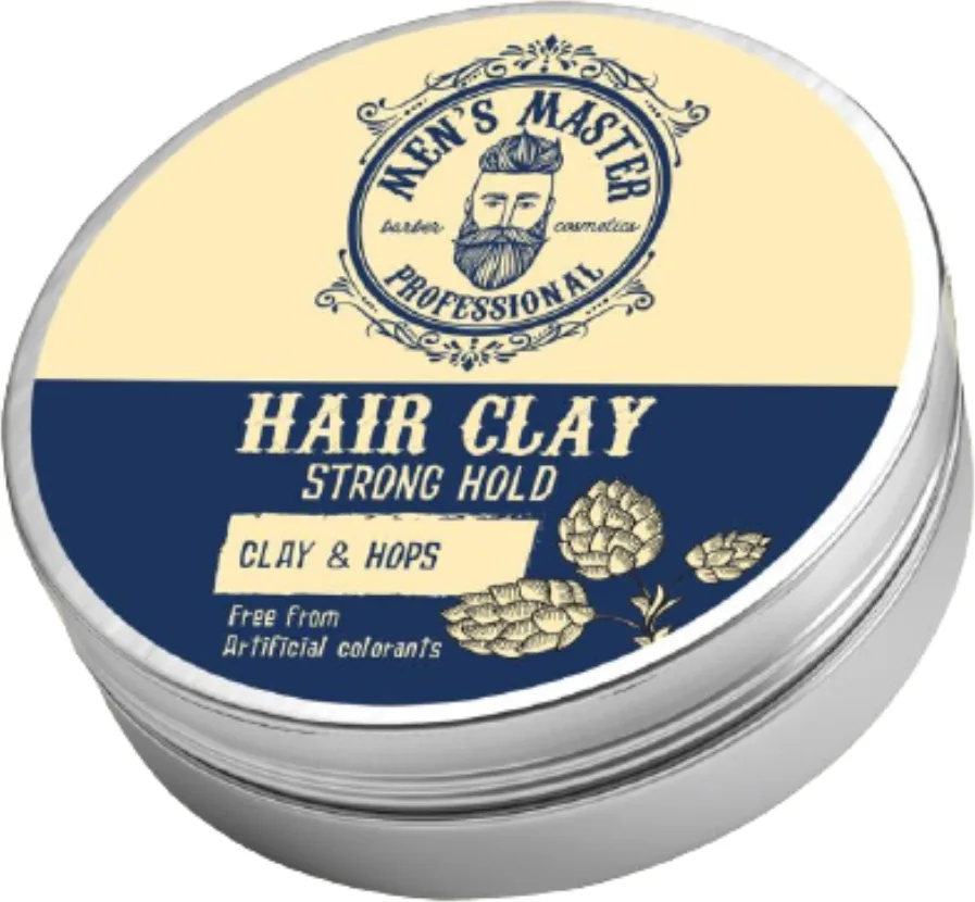 Паста для укладки волос Men's Master Hair Clay Strong Hold, с глиной и хмелем, сильная фиксация, 100 мл