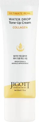 Крем для лица Jigott Ultimate Real Collagen Water Drop Tone Up увлажняющий с коллагеном 50 мл