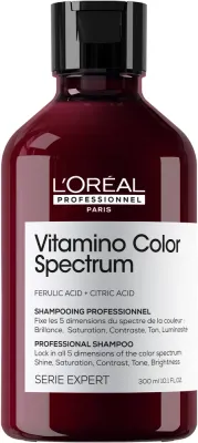 Шампунь для блеска и сохранения 5 измерений цвета окрашенных волос L'Oreal Professionnel Vitamino Color Spectrum Shampoo, 300 мл