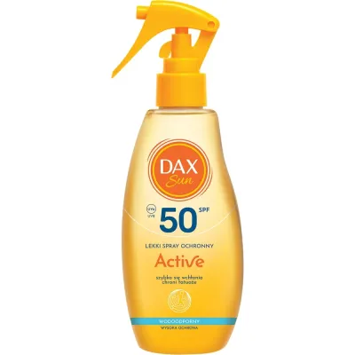 Спрей для тела DAX Sun Active SPF50 солнцезащитный лёгкий водостойкий сухое прикосновение 200 мл