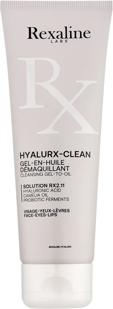 Гель-масло для снятия макияжа Rexaline Hyalurx-Clean с маслом жожоба и глицерином 125 мл