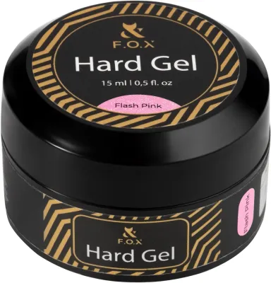 Строительный гель для ногтей F.O.X Hard Gel, самовыравнивающийся, с мерцающими частицами, 15 мл