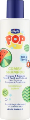 Шампунь и кондиционер 2 в 1 Chicco Pop Watermelon Splash для детей и подростков, с ароматом арбузной жвачки, 250 мл