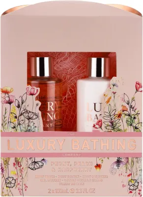 Набор для тела Grace Cole The Luxury Bathing Glamorous Glow: гель для душа 100 мл, лосьон для тела 100 мл и аксессуар Body Polisher