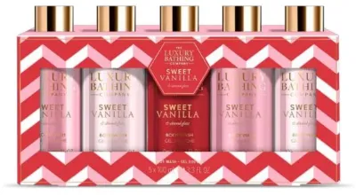 Набор для душа Grace Cole The Luxury Bathing Sweet Vanilla and Almond Glaze гель для душа 5 шт по 100 мл