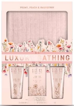 Набор Grace Cole The Luxury Bathing Calm & Comfort крем для тела 50 мл крем для рук 50 мл икра для ванны 80 г и косметичка