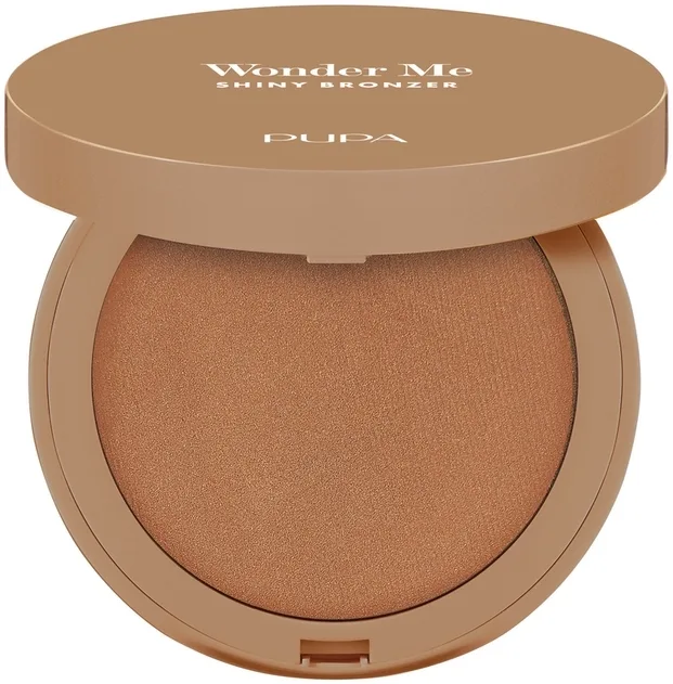 Бронзер для лица Pupa Wonder Me Shiny Bronzer с эффектом загара, устойчивый к влаге, 7,5 г, оттенок 03