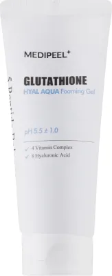 Гель-пенка для умывания MEDIPEEL Glutathione Hyal Aqua Foaming Gel увлажняющий, 150 мл