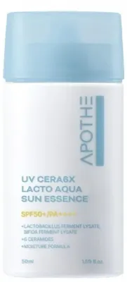 Эссенция для лица Apothe UV Cera 6X Lacto Aqua Sun Essence SPF50+/PA++++ солнцезащитная, увлажняющая, 50 мл