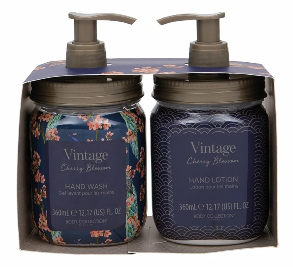 Набор Technic Cosmetics Vintage Cherry Blossom жидкое мыло для рук 360 мл и бальзам для рук 360 мл