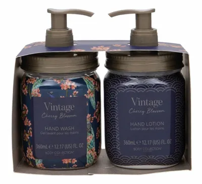 Набор Technic Cosmetics Vintage Cherry Blossom жидкое мыло для рук 360 мл и бальзам для рук 360 мл