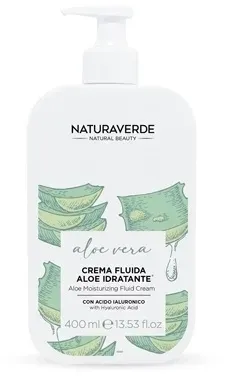Крем-флюид для тела Naturaverde Aloe Vera Moisturising Fluid Cream увлажняющий, с соком алоэ, 400 мл