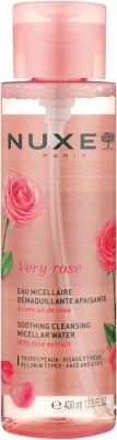 Мицеллярная вода успокаивающая Nuxe Very Rose 3in1, с розой, несмываемая, для всех типов кожи, 200 мл или
