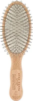 Щётка для волос Acca Kappa Protection Oval Brush Beechwood Looped Nylon Medium Touch овальная, с петельчатой нейлоновой щетиной, 1 шт