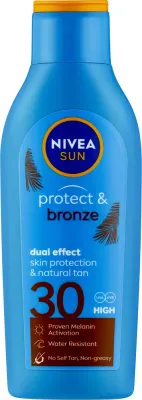 Солнцезащитный лосьон для тела NIVEA Sun Protect & Bronze SPF30 для естественного загара, 200 мл