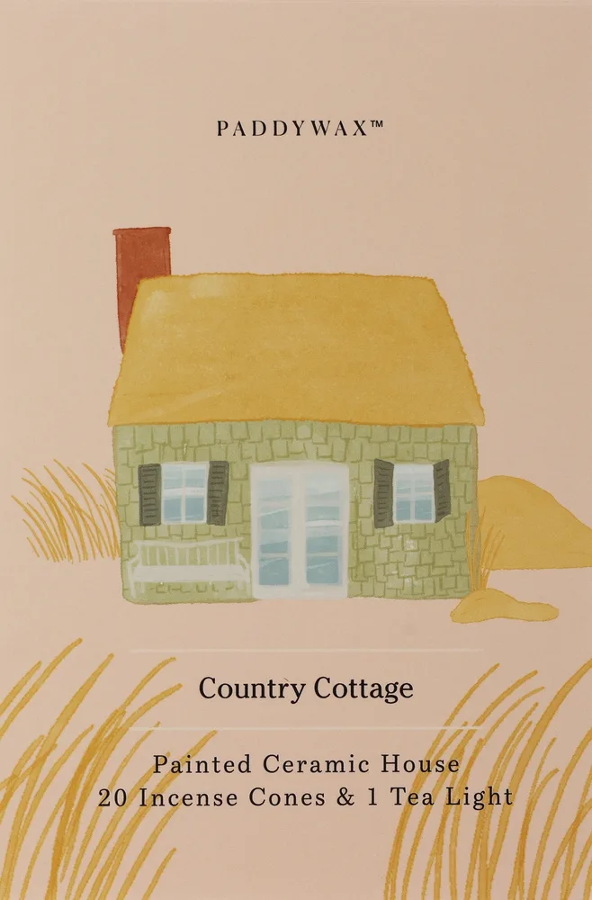 Набор для благовоний Paddywax English Cottage, керамическая подставка, палочки и чайная свеча