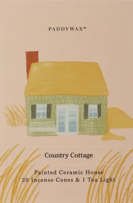 Набор для благовоний Paddywax English Cottage, керамическая подставка, палочки и чайная свеча