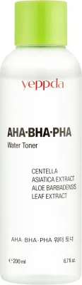 Тоник для лица Yeppda AHA-BHA-PHA с центеллой, ниацинамидом и ментолом, 200 мл