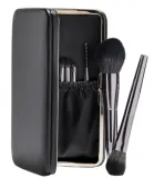 Набор кистей для макияжа в чёрном чехле с зеркалом Inglot из 7 предметов — фото 1