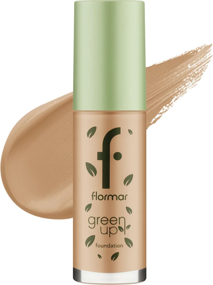 Тональная основа Flormar Green Up Foundation матирующая, 30 мл, оттенок 070 - Golden Honey