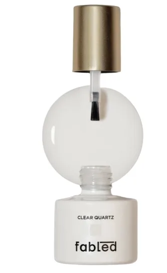Гель-лак для ногтей Fabled Gemgel Gel Polish 3 в 1, с розовым кварцем, 12 мл, оттенок Clear Quartz