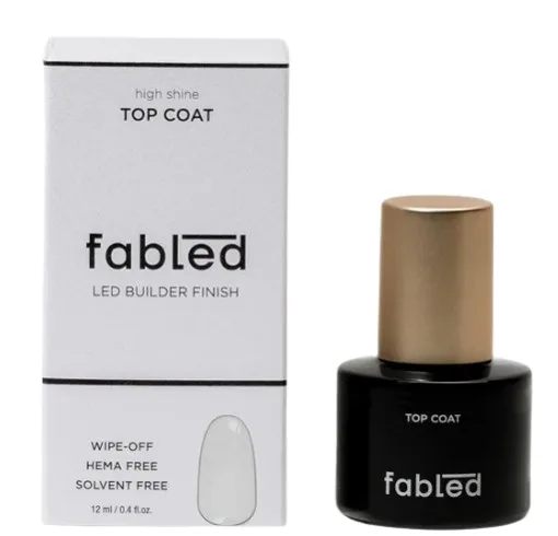 Топ для гель-лака Fabled High Shine Top Coat, с высоким блеском, 12 мл