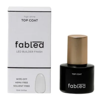 Топ для гель-лака Fabled High Shine Top Coat, с высоким блеском, 12 мл