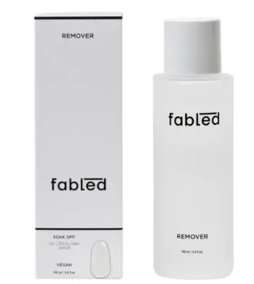 Жидкость для снятия гель-лака Fabled Soak Off Remover для Led Builder Polish, снятие за 5–10 минут, 100 мл