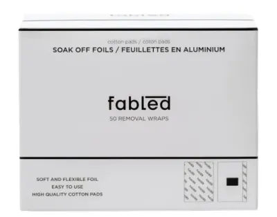 Фольга для снятия лака Fabled Removal Wraps с ватными подушечками, 50 шт