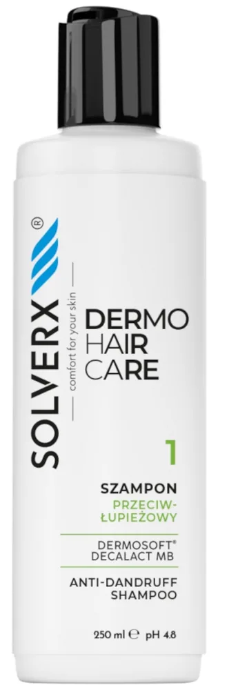 Шампунь против перхоти Solverx Dermo Hair с гликолипидами и ниацинамидом, 250 мл