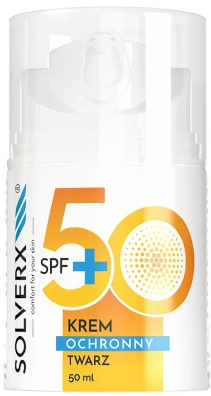 Крем солнцезащитный для лица Solverx Sun Skin SPF 50+ пребиотики пион 50 мл
