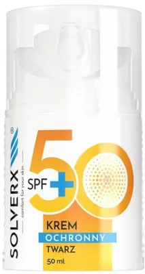 Крем солнцезащитный для лица Solverx Sun Skin SPF 50+ пребиотики пион 50 мл