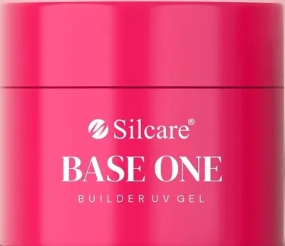 Гелевая УФ-база для ногтей Silcare Base One Builder Gel Cover Thick, для наращивания, розово-бежевая, 50 г