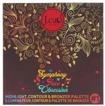 Палетка хайлайтеров, контура и бронзера J.Cat Beauty Symphony Face Obsession