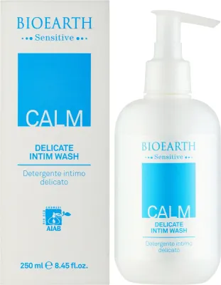 Bioearth Sensitive Calm гель для интимной гигиены деликатный 250 мл, с алоэ и гамамелисом, Delicate Intimate Wash