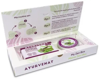 Набор Ayurvenat My Zen Box аюрведическое мыло с растительными экстрактами 100 г и бальзам Ashyanda 50 мл