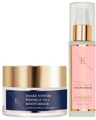 Набор для лица ErthSkin London Dynamic Age сыворотка EGF и крем с пептидом змеиного яда для зрелой кожи 60+50 мл