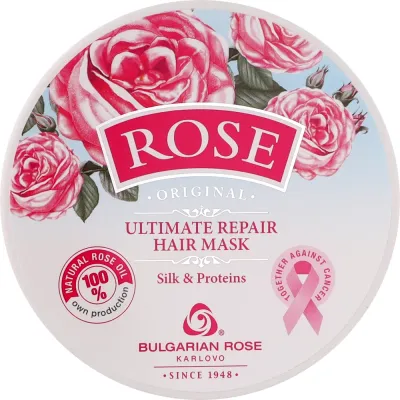 Маска для волос Bulgarian Rose Rose Original Ultimate Repair Hair Mask восстанавливающая, 240 мл