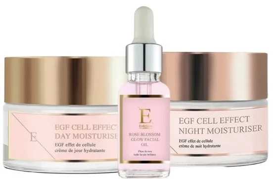 Набор ErthSkin London EGF Cell Effect дневной крем 50 мл ночной крем 50 мл и масло для лица Rose Blossom 30 мл