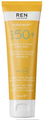 Крем солнцезащитный Ren Sensitive Support SPF50+, с ниацинамидом, 50 мл