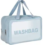 Косметичка Top Choice Washbag 99618 дорожная синяя большая два отделения 30х20х14 см — фото 1