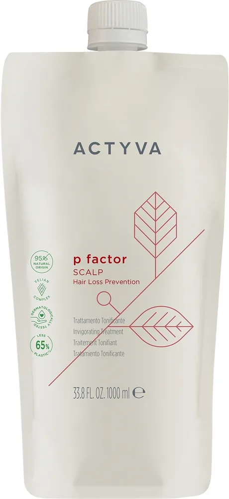 Уход за кожей головы Actyva P Factor Scalp укрепляющий, с миндальным маслом и биотином, для объёма волос, 1000 мл