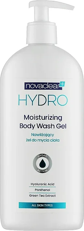 Увлажняющий гель для душа Novaclear Hydro с гиалуроновой кислотой, 500 мл