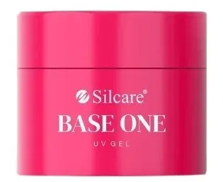 Гель для наращивания ногтей Silcare Base One Uv Gel Shimmer Misty Rose, молочно-розовый, с мерцающими частицами
