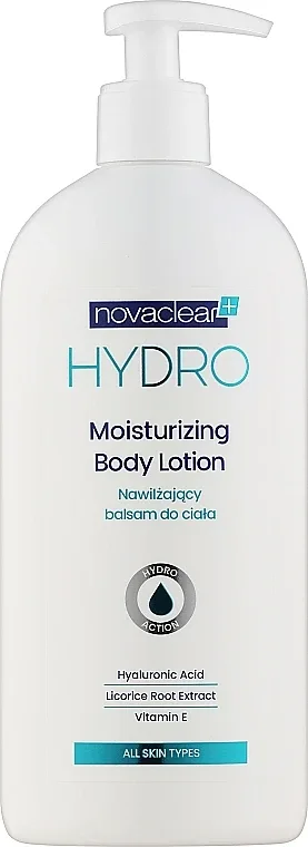 Увлажняющий бальзам для тела Novaclear Hydro Moisturizing Body Lotion с гиалуроновой кислотой, 500 мл