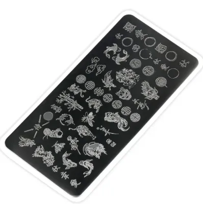 Пластина для стемпинга EMI Stamping Plate с кружевом, узорами и текстурами, 6×12 см, 1 шт, оттенок 12 - Flower Garden