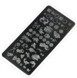 Пластина для стемпинга EMI Stamping Plate с кружевом, узорами и текстурами, 6×12 см, 1 шт, оттенок 02 - Graffity — фото 1