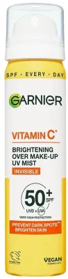 Garnier Skin Naturals Vitamin C спрей-мист для лица солнцезащитный с витамином C SPF50+ 75 мл