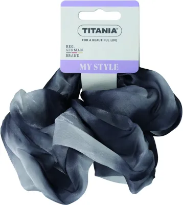 Резинка для волос Titania сетчатая, серо-серебристая, 1 шт