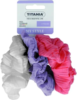 Резинки для волос Titania Scrunchie шифоновые, 9 см, 3 шт